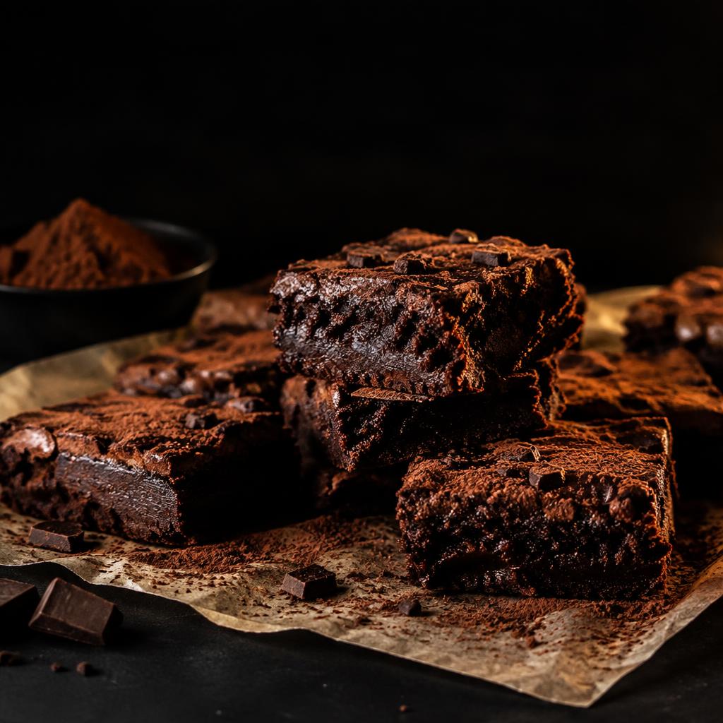 Brownies proteicos de cacao